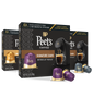 Peet's Coffee Signature Dark capsules and packaging on a white background