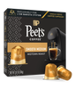Peet's Coffee single-serve coffee capsules packaging with two capsules in front