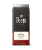 Peet's coffee bag with black and red design on a green background