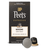 Peet's Espresso Nerissimo dark roast coffee packaging with a coffee capsule on a white background