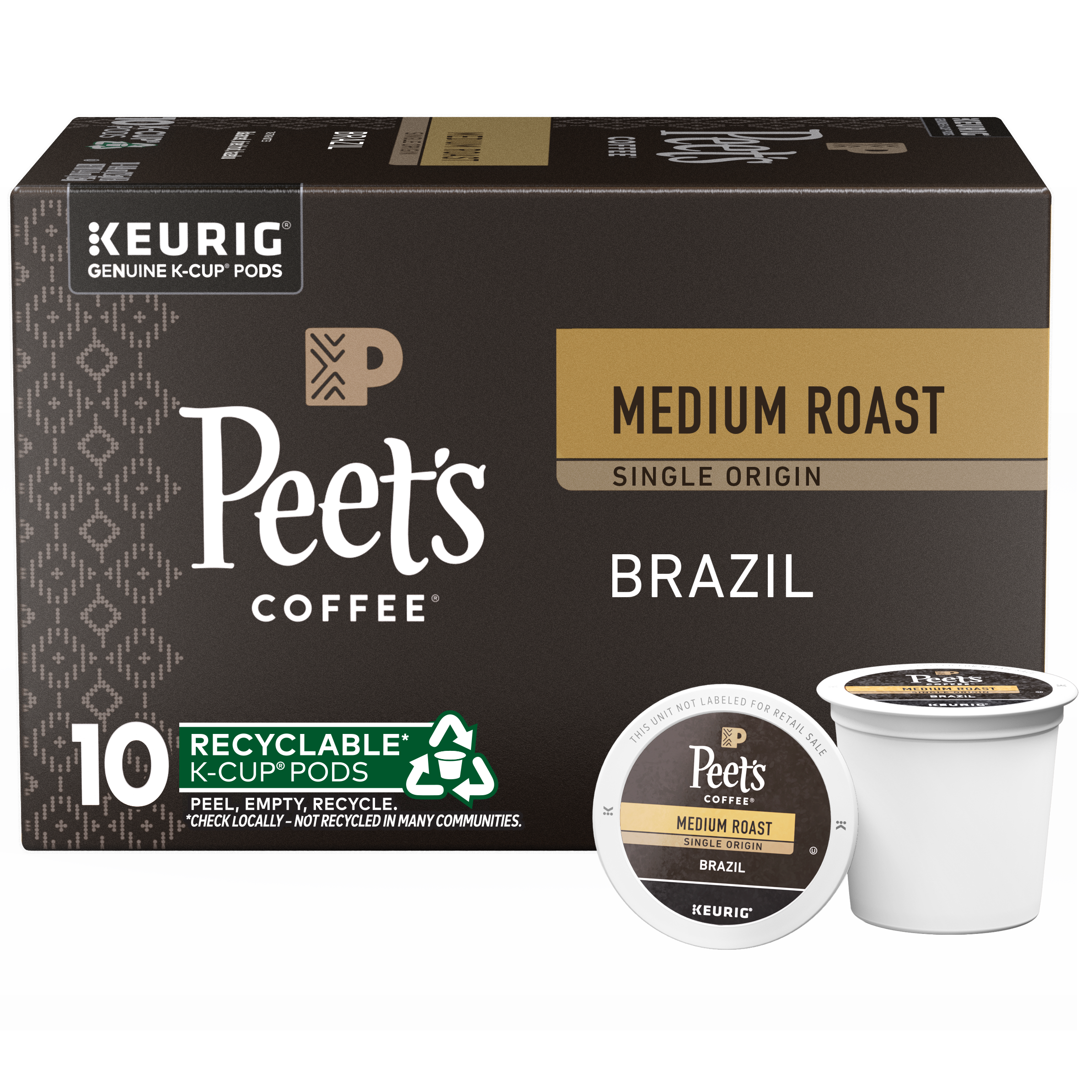 Peet's Single Origin Brazil K-Cup® Pods Free Shipping Over $49