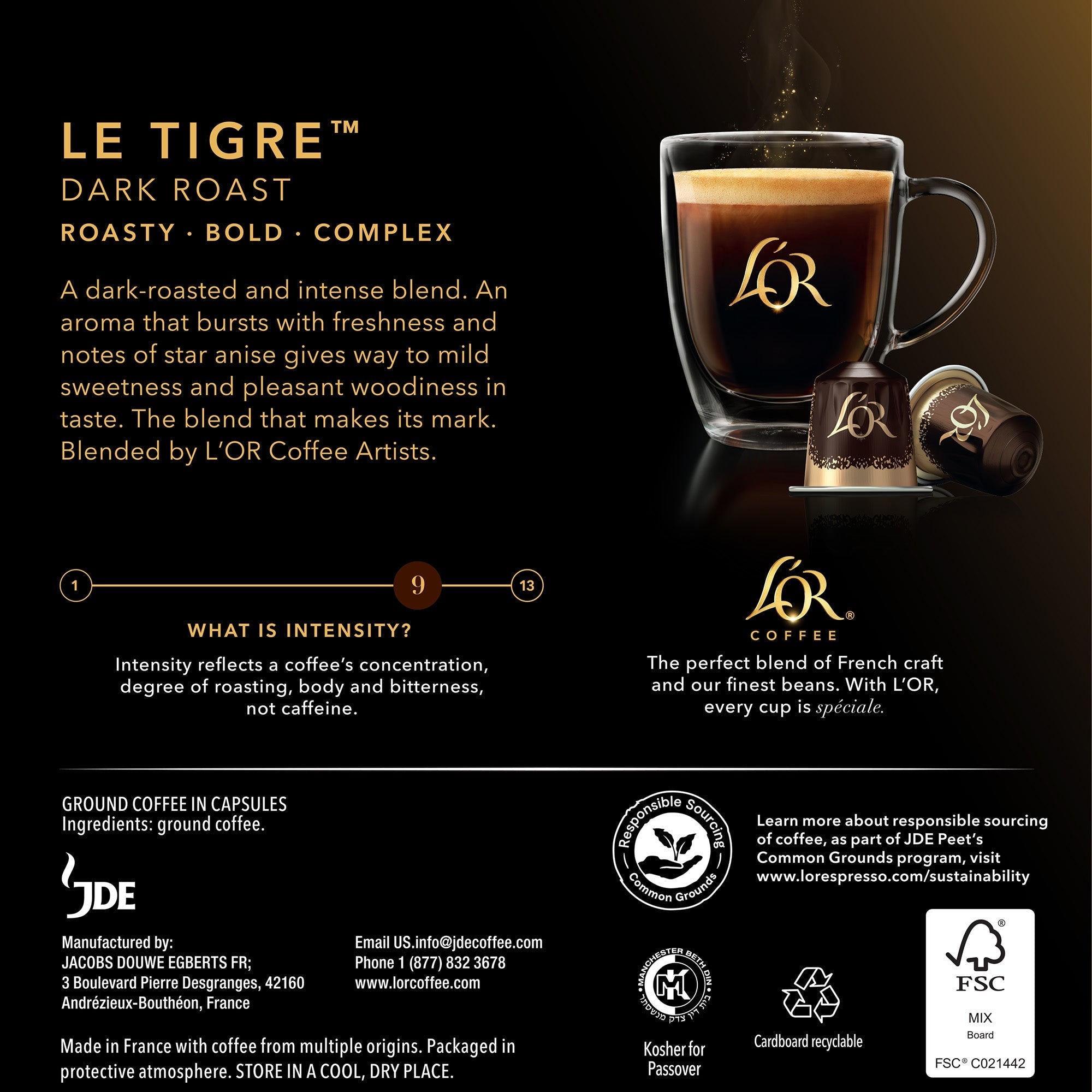 L'OR Le Tigre Coffee Capsules | Peet's Coffee