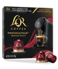 Lor Coffee Provocateur packaging with coffee capsule and machine illustration.