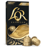 LoR Espresso Vanilla coffee capsule packaging with two capsules on a white background