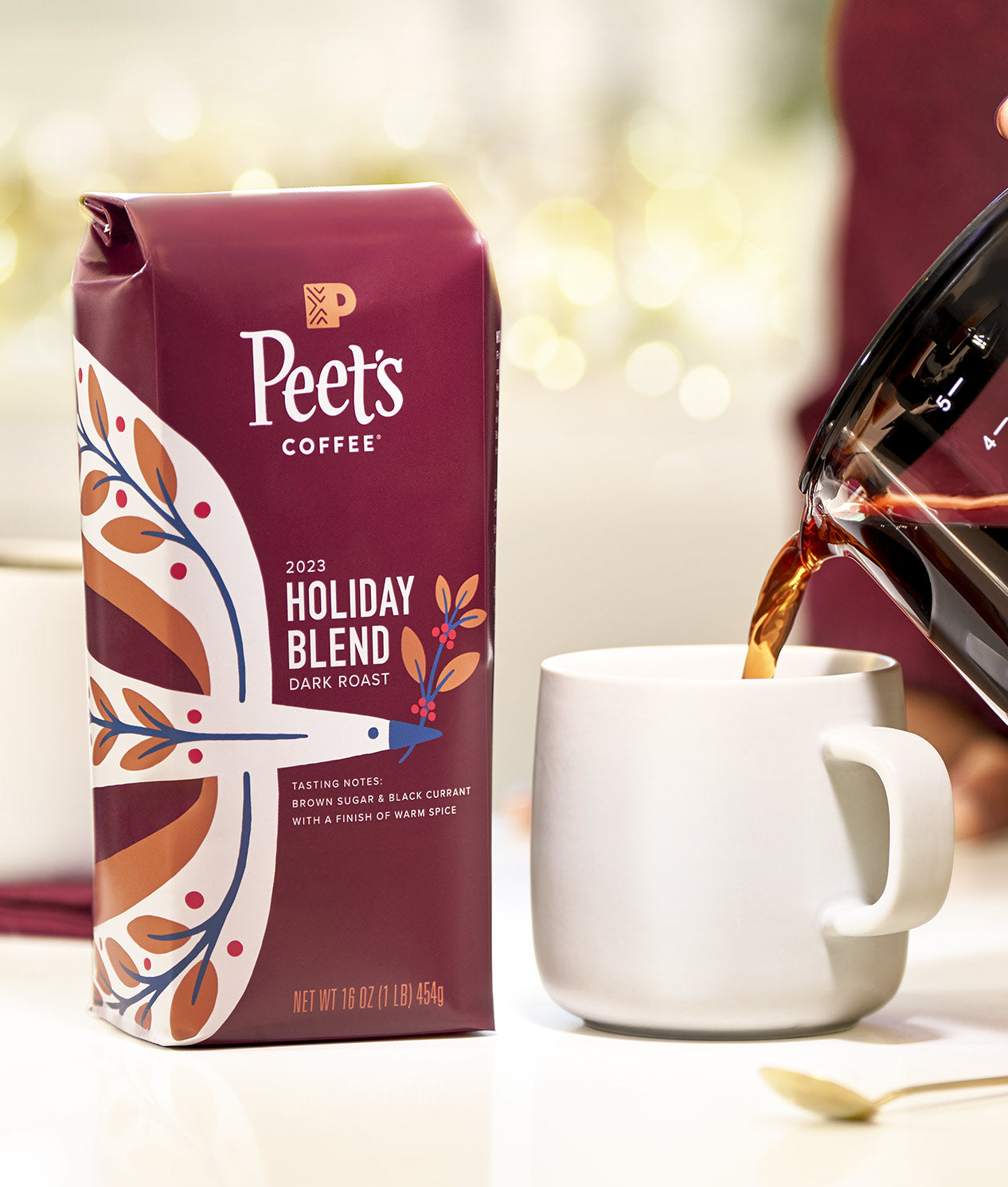 Peet's Decaf Holiday Blend Dark Roast Coffee | Limited Release | Peet's