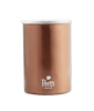 Peet's Coffee Copper airscape canister with lid on